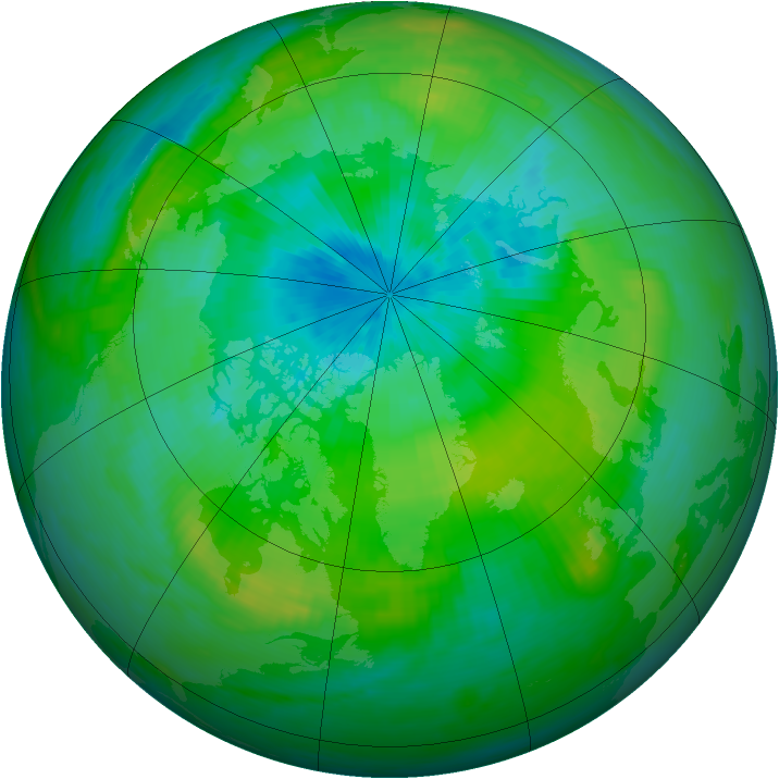 Arctic ozone map for 05 September 1982